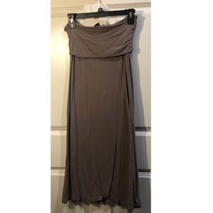 Grayish taupe maxi skirt